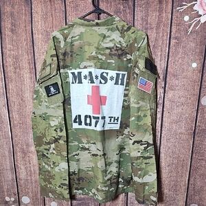 Camouflage Military Jacket with M*A*S*H Patch